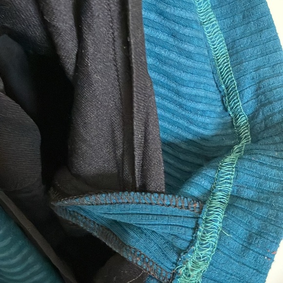 Daniela Corte Teal Long Sleeve Cowl Neck Bodycon Dress - Picture 4 of 5